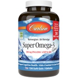 Carlson - Super Omega-3 Gems, 1200 mg Omega-3 Fatty Acids with EPA and DHA, Wild-Caught Norwegian Fish Oil Supplement, Sustainably Sourced Fish Oil Capsules, Omega 3 Supplements, 1