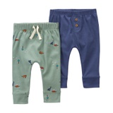 Baby Boys and Baby Girls Pull on Pants Pack of 2