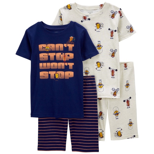 카터스 Little Boys Cant Stop Wont Stop Pajama Set 4 Piece Set