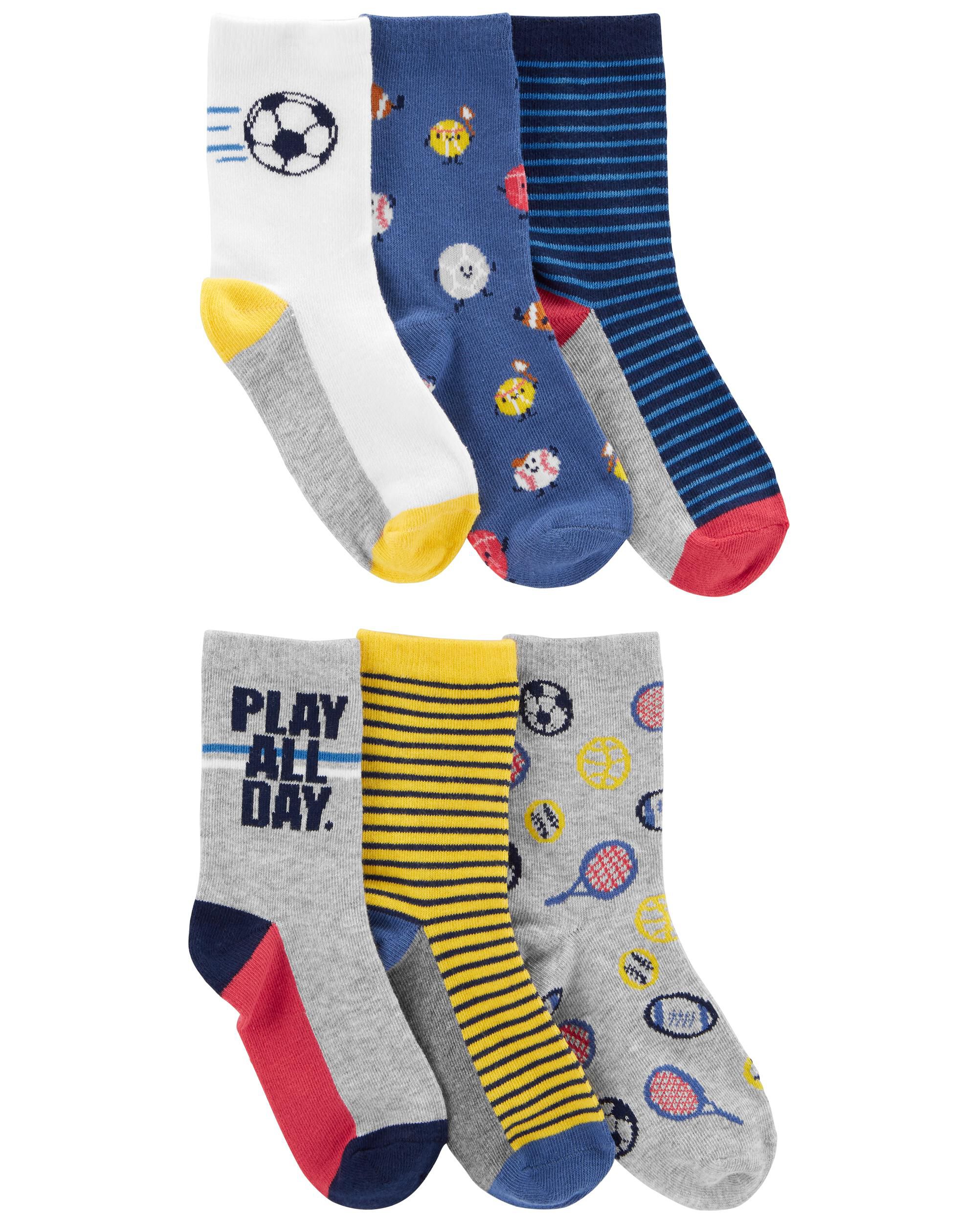 Carters Kid 6-Pack Sports Socks