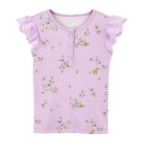 Carters Baby Floral Ribbed Tee