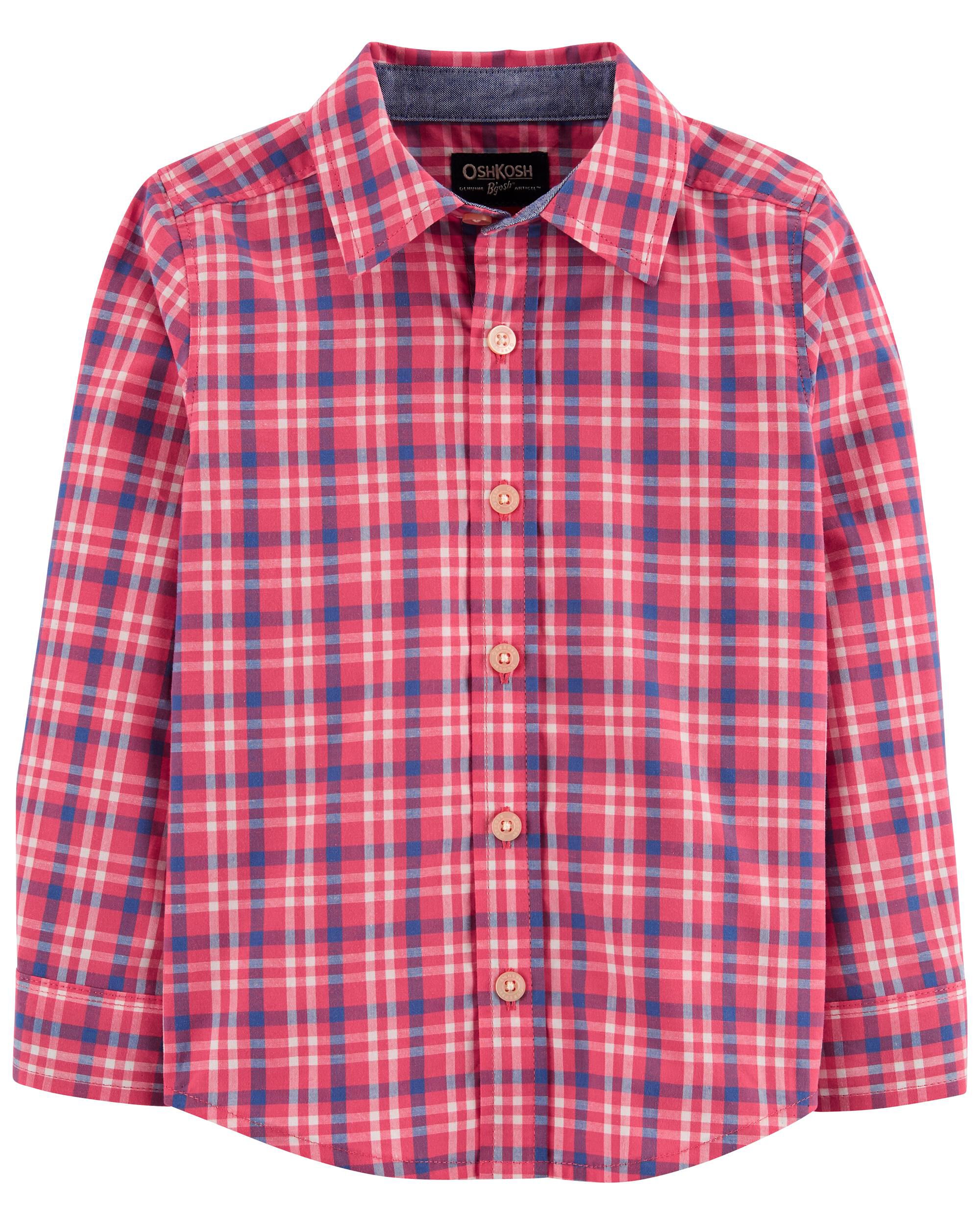 Carters Plaid Button-Front Shirt