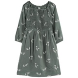 Carters Butterfly Print Smocked Dress