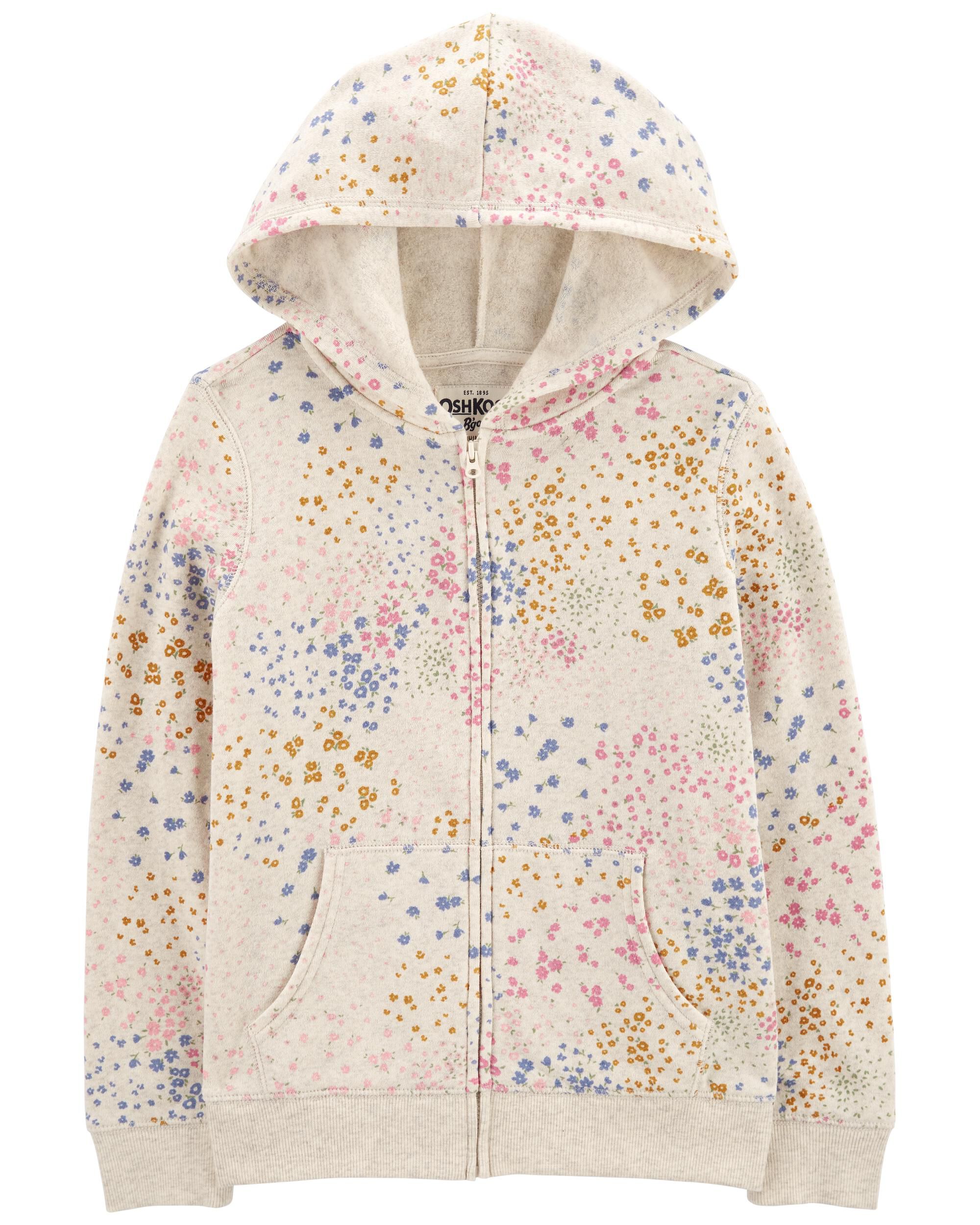 Carters Floral Print Fleece Zip Jacket