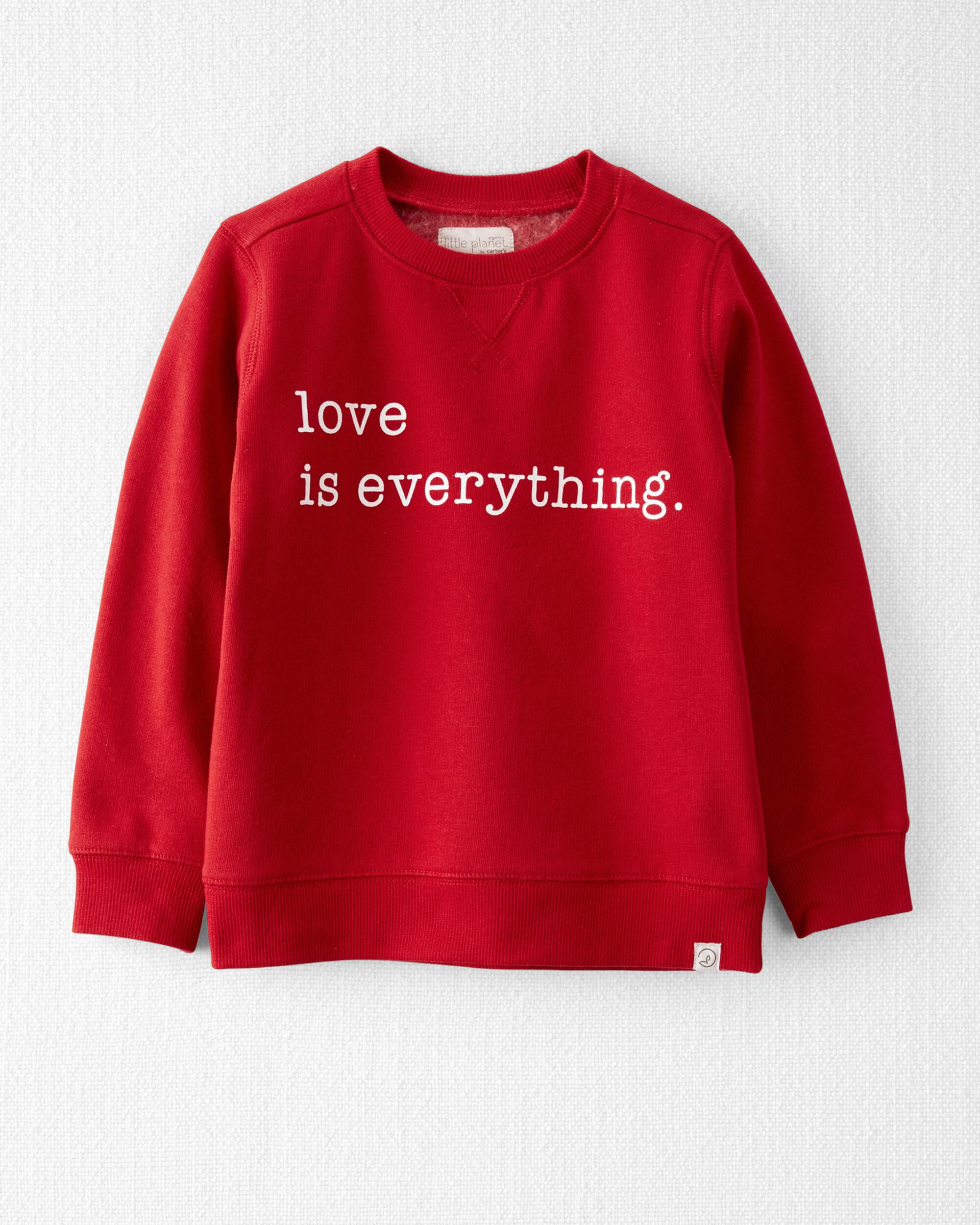 Carters Organic Cotton Love is Everything Fleece Pullover