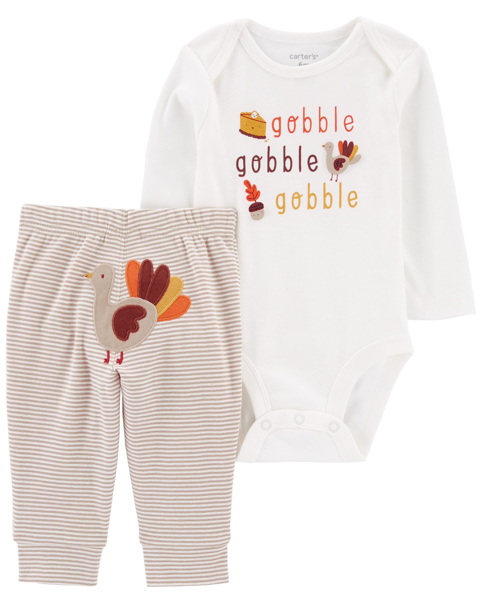 Carters Baby 2-Piece Thanksgiving Bodysuit Pant Set