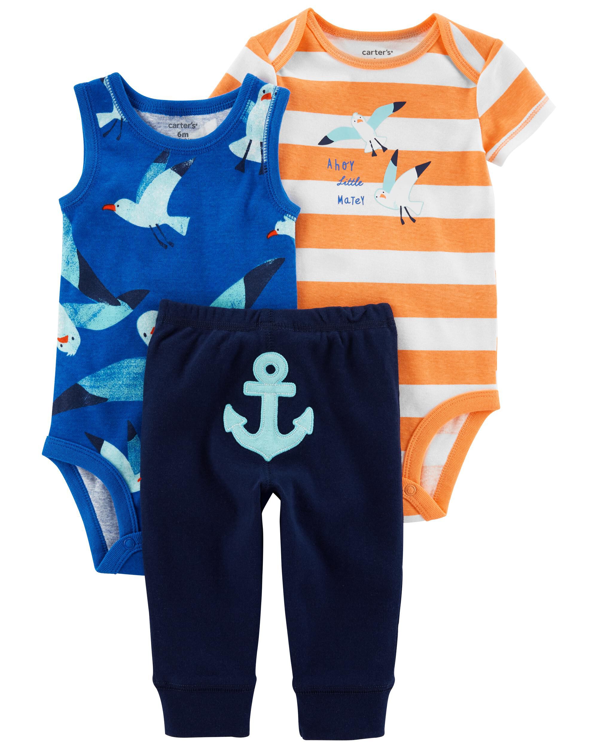 Carters Baby 3-Piece Anchor Outfit Set
