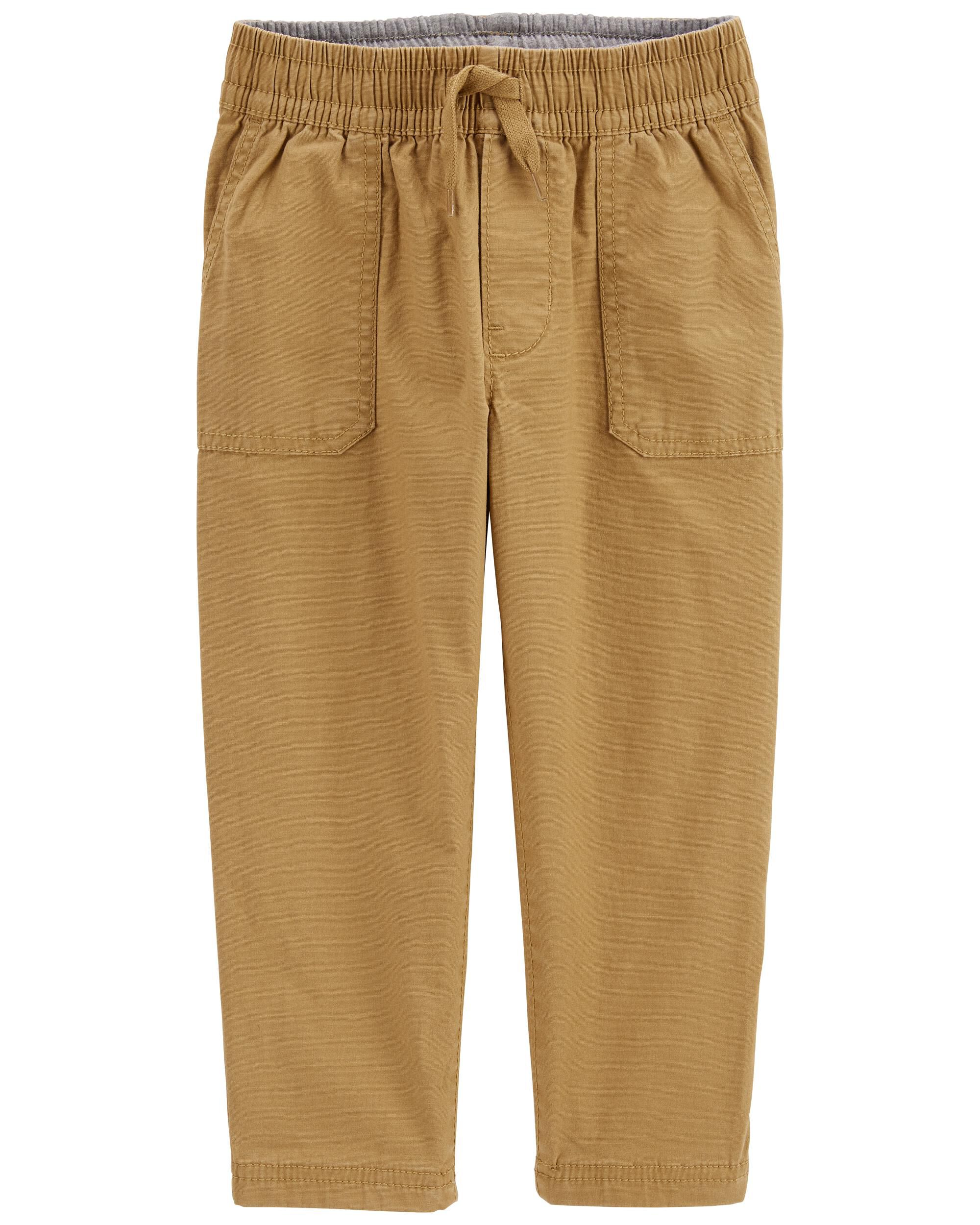 Carters Toddler Tapered Relaxed Jersey-Lined Stretch Canvas Chinos