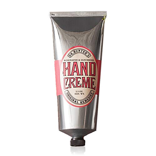 Caswell-Massey Dr. Hunters Hand Creme - Rose Water Natural Soothing Hand Cream With Glycerin, Shea Butter & Almond Oil Luxury Rosewater Hand Lotion - 2.5 Ounces, Cream/Pink