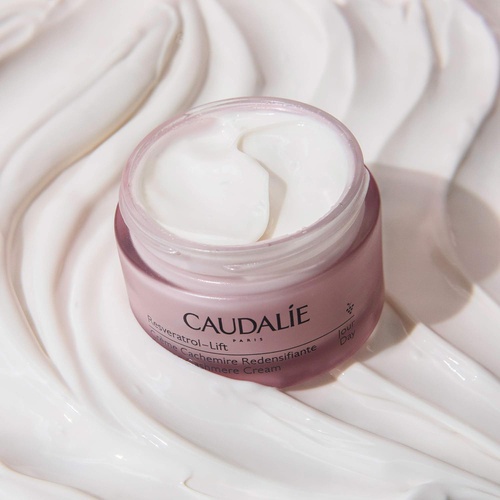  Caudalie Resveratrol-Lift Firming Cashmere Cream: Daily Anti-Aging Moisturizer with Resveratrol, Hyaluronic Acid & Vegan Collagen Alternative - 1.7oz