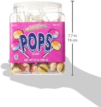  Ce De Candy Inc Smarties Pops 120 Piece Jar