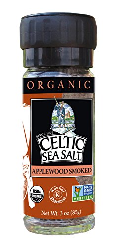 Gourmet Celtic Sea Salt Organic Applewood Smoked Seasoning Salt  Versatile Smoked Seasoning with a Bold, Distinctive Flavor, Hand Crafted and Nutritious, 3 Ounces
