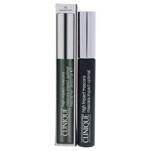  Clinique High Impact Mascara Dramatic Lashes On-Contact for Women, Black/Brown, 0.28 Ounce