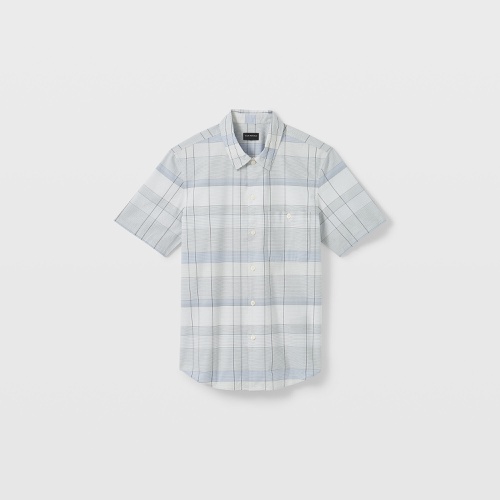 클럽모나코 Short Sleeve Graphic Plaid Shirt