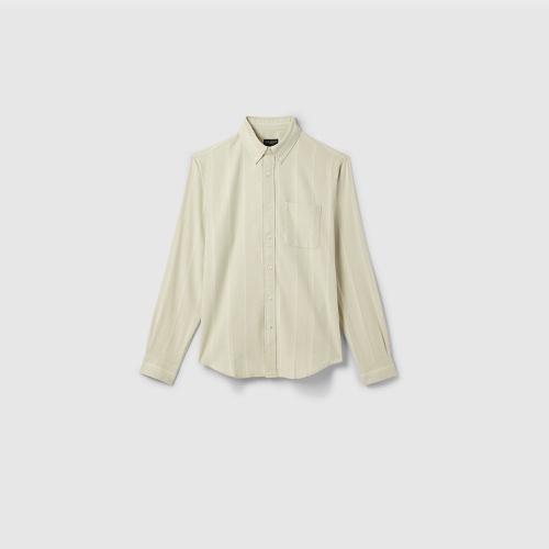 클럽모나코 Long Sleeve Wide Stripe Flannel Shirt