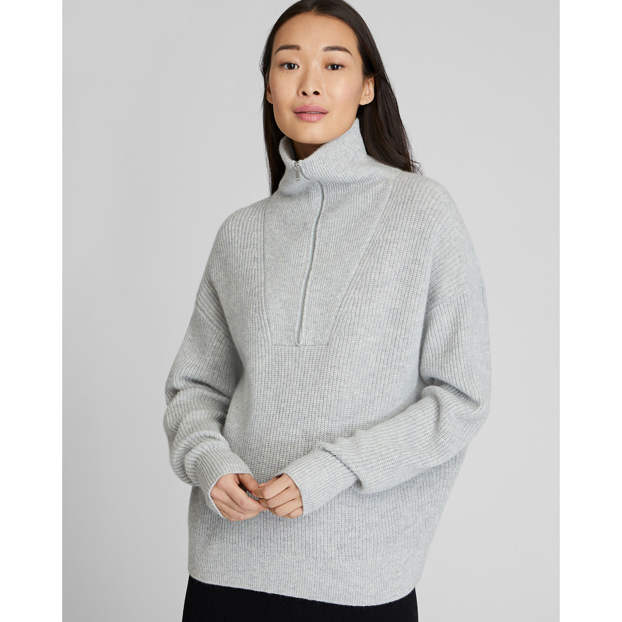 클럽모나코 Cashmere Quarter Zip Sweater
