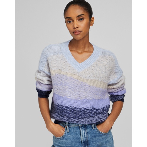 클럽모나코 Float Jacquard V-Neck Sweater