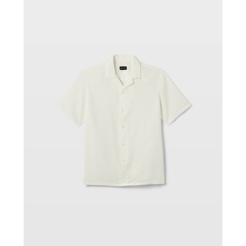 클럽모나코 Short Sleeve Camp Collar Seersucker Shirt