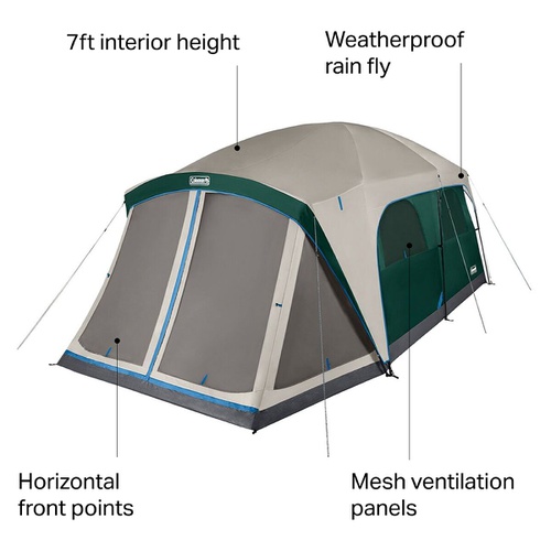 콜맨 Coleman Skylodge Cabin Tent: 12-Person 3-Season - Hike & Camp