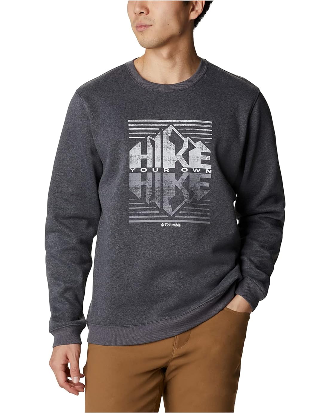 Columbia Mens Hart Mountain Graphic Crew, Soft Pullover