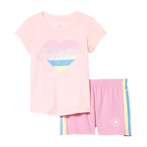 컨버스 Converse Kids Graphic T-Shirt & Shorts Set (Little Kids)