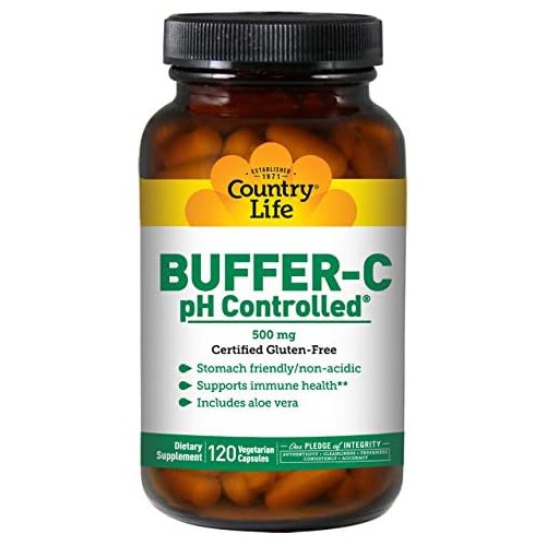  Country Life Buffer-C 500 mg (Veg Caps), 120-Count
