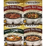 Crockpot BBQ Pulled Pork, Hearty Beef Stew, Savory Herb Chicken, Savory Pot Roast - Slow Cooker Seasoning Mix - Variety Pack of 4 - 1.5 Oz Each