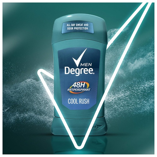 Degree Men Original Antiperspirant Deodorant 48-Hour Odor Protection Cool Rush Mens Deodorant Stick 2.7 oz, 6 Count