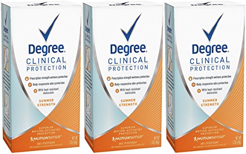 Degree Degree clinical protection summer strength antiperspirant deodorant, 1.7 oz (pack of 3), 1.7 Ounce