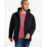 Mens Hooded Zip-Front Two-Pocket Jacket