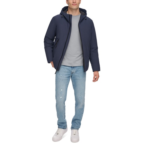 DKNY Mens Hooded Full-Zip Jacket