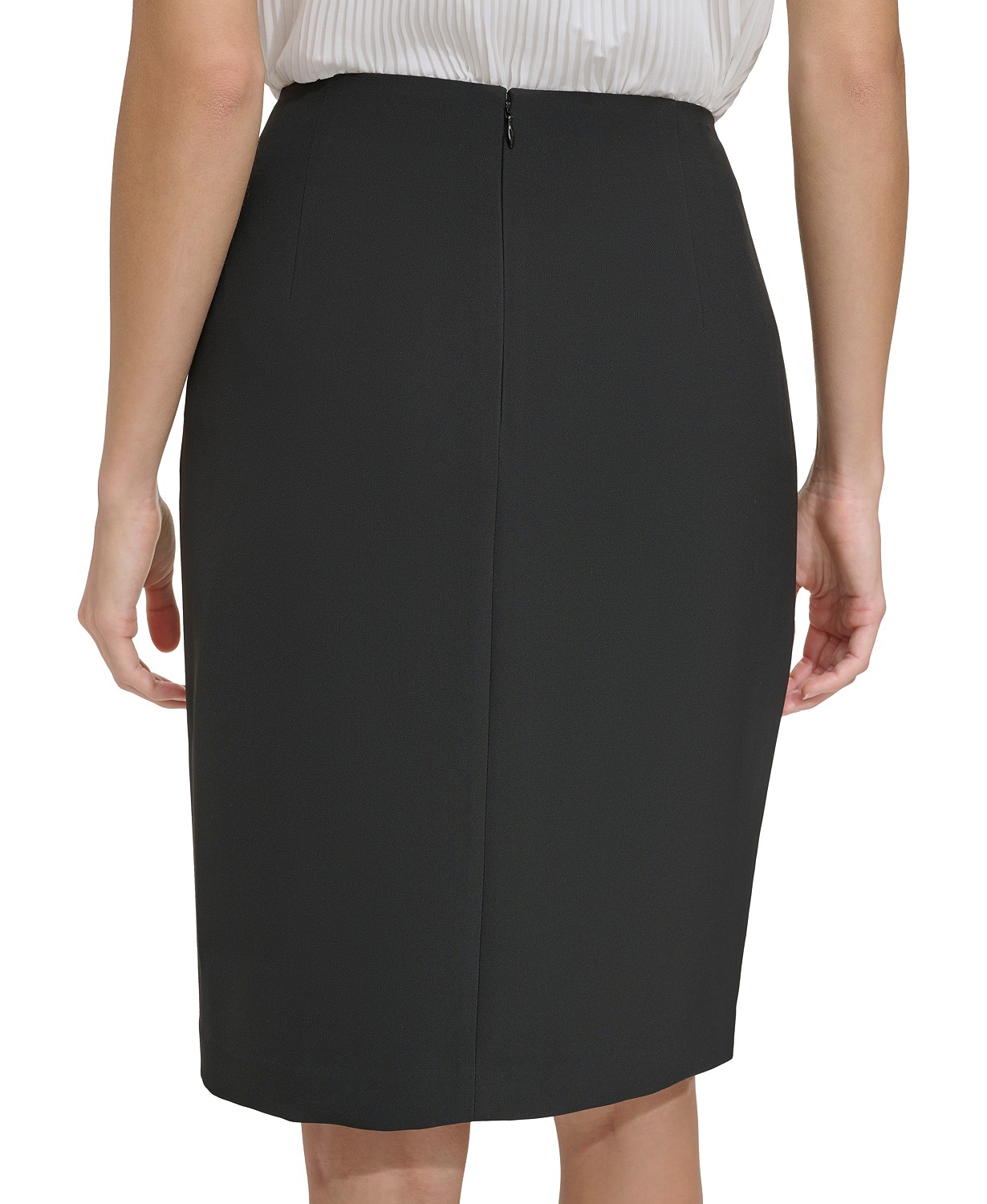 DKNY Womens Ruffled Asymmetrical Pencil Skirt