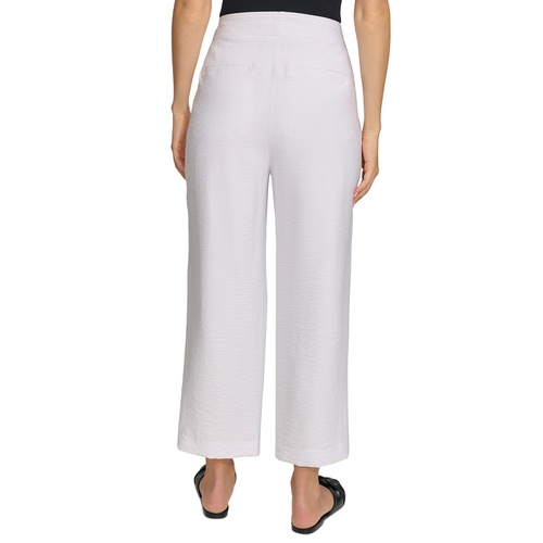 DKNY Womens Belted Pleated Pants