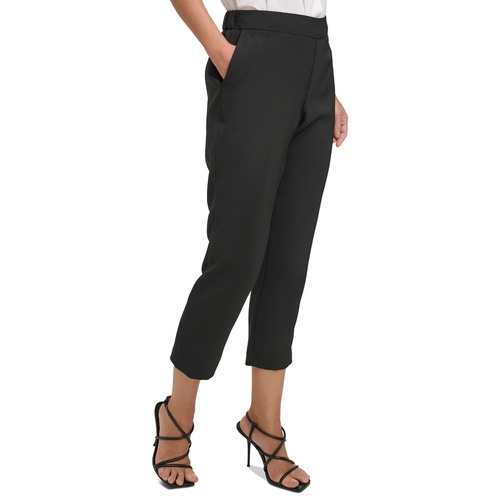 DKNY Womens Mid-Rise Pull-On Cropped Pants