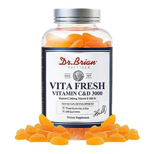  DR.BRIAN ROETTGER Dr.Brian Vitamin C D3 Gummies for Kids Adults Helps Immune Support and Bones Health Children Multivitamin Vitamin C Vitamin D Gummies for Immune Booster Additive-Free VC VIT D Gumm