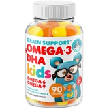 DR. MORITZ Omega 3 Gummies for Kids & Toddlers with Omega 6 & 9 (90 Count) DHA Children Brain Supplement for Heart and Vision Support  No Fish Oil and Gluten Free Immune Health Plant Based F
