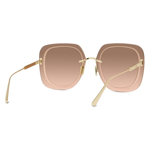 디올 Dior UltraDior 65mm Oversize Square Sunglasses_GOLD/ BROWN