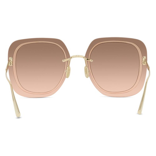 디올 Dior UltraDior 65mm Oversize Square Sunglasses_GOLD/ BROWN