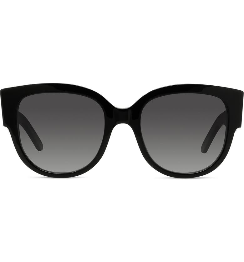Dior Wildior 54mm Round Sunglasses_BLACK/ GREY