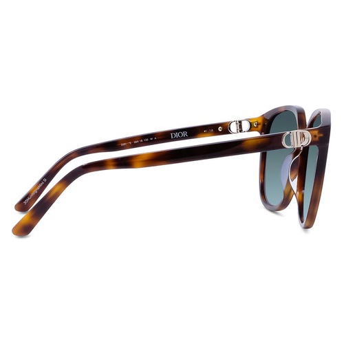 디올 Dior 30Montaigne Mini 58mm Gradient Round Sunglasses_BROWN HAVANA/ BLUE