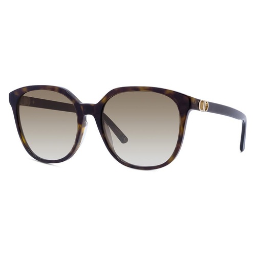 디올 Dior 30Montaigne Mini 58mm Gradient Round Sunglasses_DARK HAVANA/ BROWN