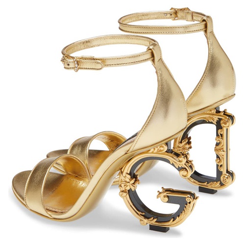 돌체앤가바나 Dolce&Gabbana Keira Baroque DG Heel Sandal_GOLD