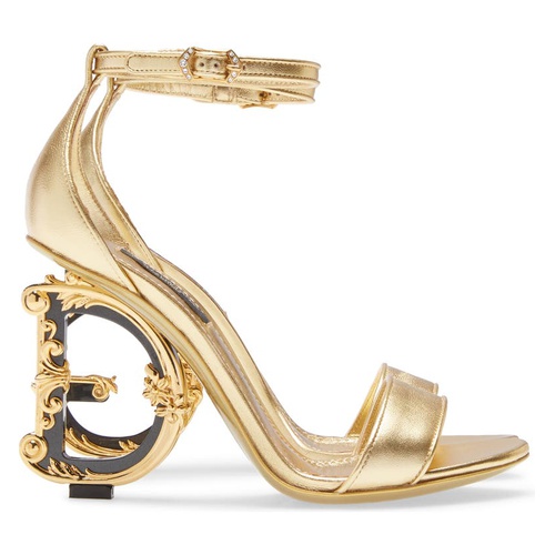 돌체앤가바나 Dolce&Gabbana Keira Baroque DG Heel Sandal_GOLD