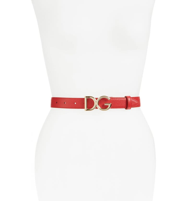 Dolce&Gabbana Leather Belt_ROSSO