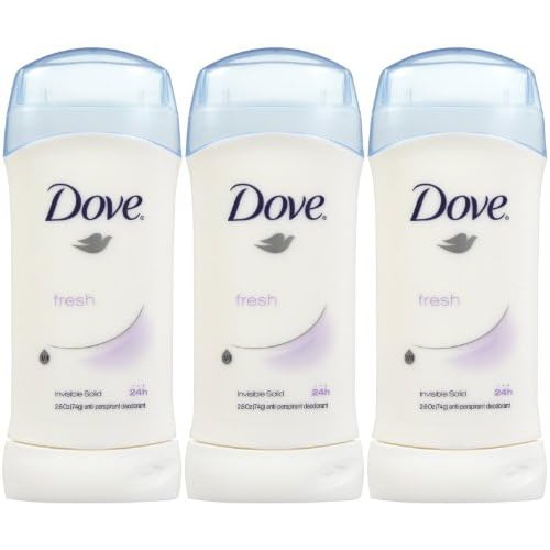  Dove Invisible Solid Deodorant, Fresh - 2.6 oz - 3 pk