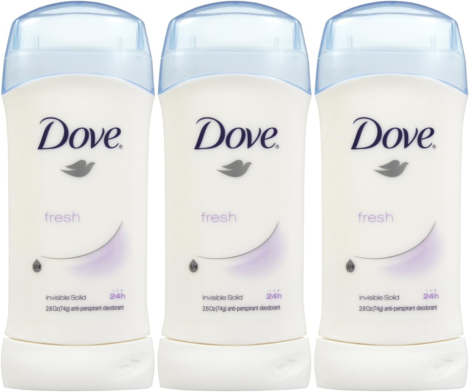  Dove Invisible Solid Deodorant, Fresh - 2.6 oz - 3 pk