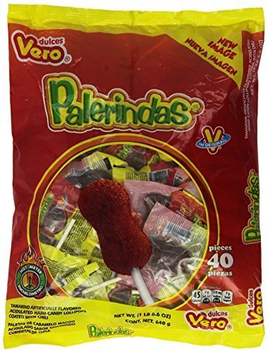Palerindas Tamarind Flavored Mexican Suckers 40 Count by Dulces Vero