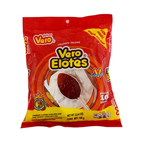 Dulcesvero Candy Lollipops Coated with Chili 5.64 Oz (1 Pack)
