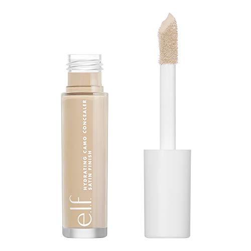  e.l.f., Hydrating Camo Concealer, Lightweight, Full Coverage, Long Lasting, Conceals, Corrects, Covers, Hydrates, Highlights, Light Sand, Satin Finish, 25 Shades, All-Day Wear, 0.2