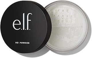 e.l.f. Cosmetics High Definition Powder Loose Powder, Lightweight, Long Lasting Creates Soft Focus Effect, Masks Fine Lines and Imperfections Sheer, Radiant Finish 0.28 Ounce (8333